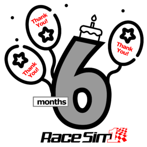 RaceSim1 6-Months Anniversary Graphic